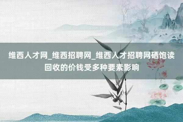 维西人才网_维西招聘网_维西人才招聘网硒饱读回收的价钱受多种要素影响